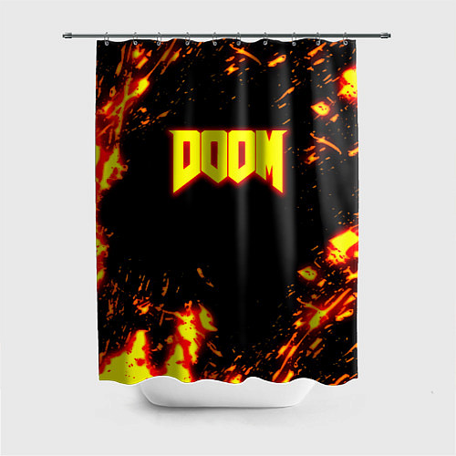 Шторка для ванной Doom огненный марс / 3D-принт – фото 1