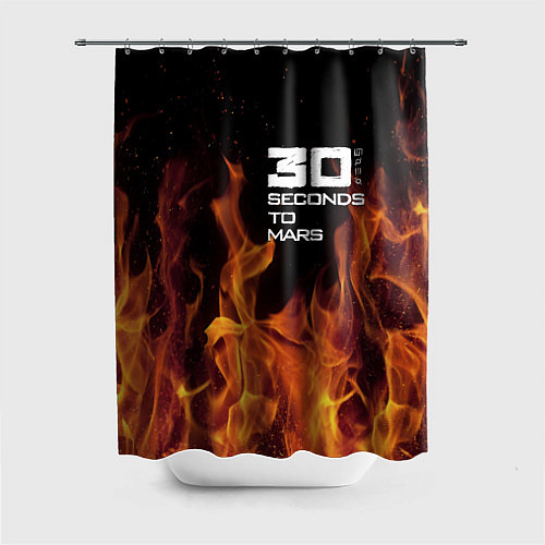Шторка для ванной Thirty Seconds to Mars fire / 3D-принт – фото 1
