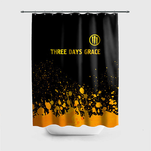 Шторка для ванной Three Days Grace - gold gradient посередине / 3D-принт – фото 1