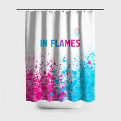 Шторка для ванной In Flames neon gradient style посередине