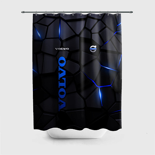 Шторка для ванной Volvo - плиты с эффектом свечения / 3D-принт – фото 1