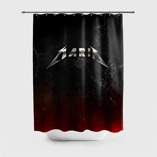 Шторка для ванной Мария в стиле Металлика - искры и огонь / 3D-принт – фото 1