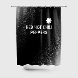 Шторка для ванной Red Hot Chili Peppers glitch на темном фоне посере
