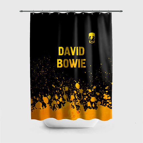 Шторка для ванной David Bowie - gold gradient посередине / 3D-принт – фото 1