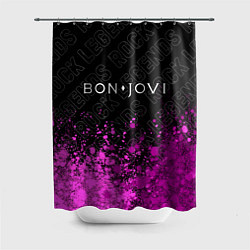Шторка для ванной Bon Jovi rock legends посередине