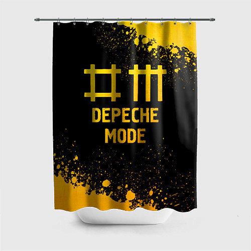 Шторка для ванной Depeche Mode - gold gradient / 3D-принт – фото 1
