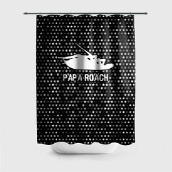 Шторка для ванной Papa Roach glitch на темном фоне