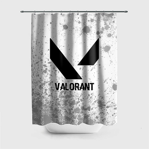 Шторка для ванной Valorant glitch на светлом фоне / 3D-принт – фото 1