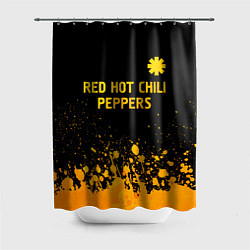 Шторка для душа Red Hot Chili Peppers - gold gradient посередине, цвет: 3D-принт