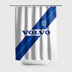 Шторка для душа Volvo - white and blue, цвет: 3D-принт