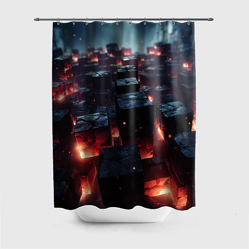 Шторка для ванной Гармония форм / 3D-принт – фото 1