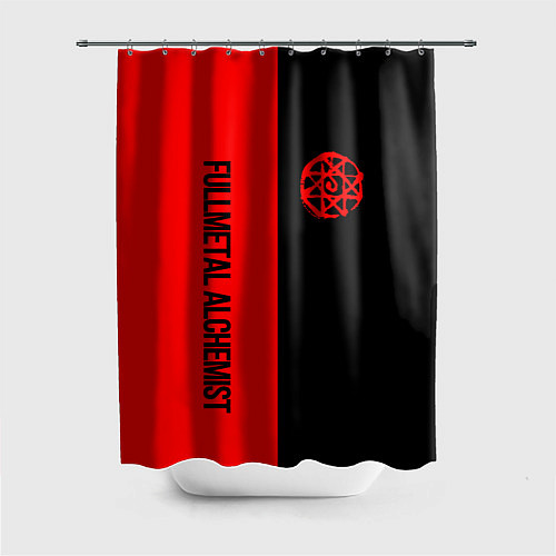 Шторка для ванной Стальной алхимик - красная печать Альфонс / 3D-принт – фото 1