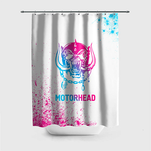 Шторка для ванной Motorhead neon gradient style / 3D-принт – фото 1