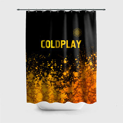 Шторка для душа Coldplay - gold gradient посередине, цвет: 3D-принт