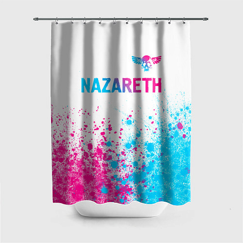 Шторка для ванной Nazareth neon gradient style посередине / 3D-принт – фото 1