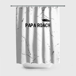 Шторка для ванной Papa Roach glitch на светлом фоне посередине