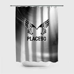 Шторка для душа Placebo glitch на светлом фоне, цвет: 3D-принт