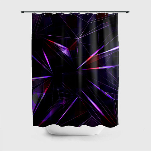 Шторка для ванной Фиолетовый хрусталь / 3D-принт – фото 1