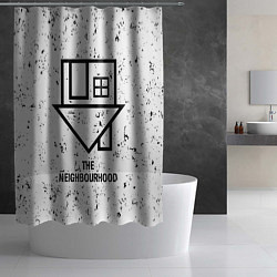 Шторка для душа The Neighbourhood glitch на светлом фоне, цвет: 3D-принт — фото 2