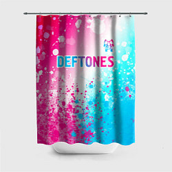 Шторка для душа Deftones neon gradient style посередине, цвет: 3D-принт