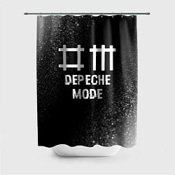 Шторка для ванной Depeche Mode glitch на темном фоне