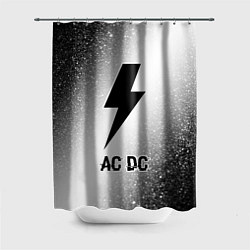 Шторка для ванной AC DC glitch на светлом фоне