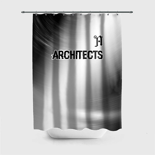 Шторка для ванной Architects glitch на светлом фоне посередине / 3D-принт – фото 1