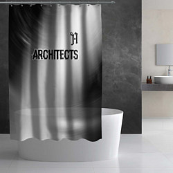 Шторка для душа Architects glitch на светлом фоне посередине, цвет: 3D-принт — фото 2