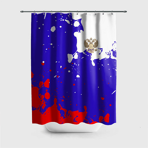 Шторка для ванной Российский герб на триколоре / 3D-принт – фото 1