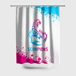 Шторка для ванной Scorpions neon gradient style