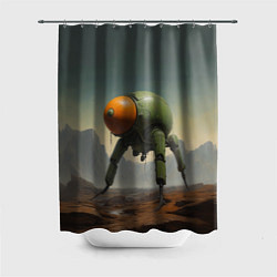 Шторка для душа Инопланетный шагоход, цвет: 3D-принт