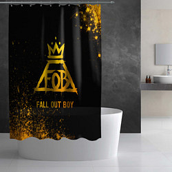 Шторка для душа Fall Out Boy - gold gradient, цвет: 3D-принт — фото 2