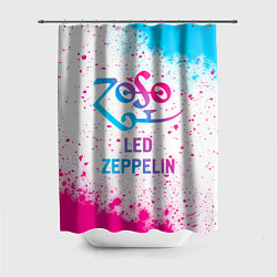 Шторка для ванной Led Zeppelin neon gradient style