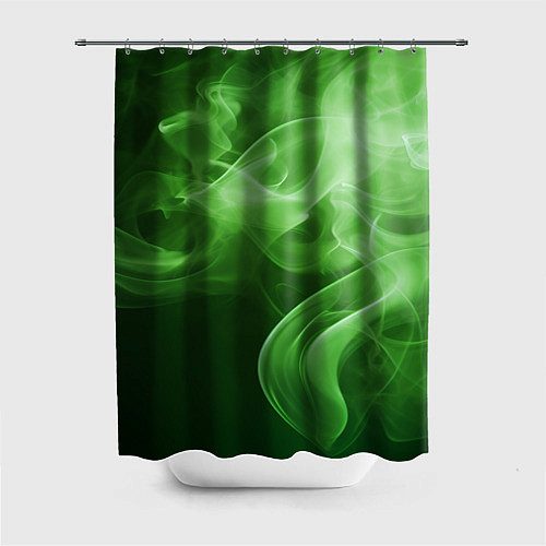 Шторка для ванной Зеленый дым / 3D-принт – фото 1