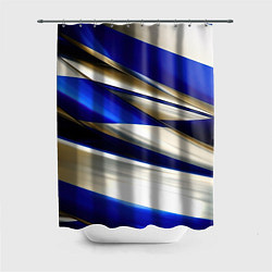 Шторка для ванной Blue white abstract