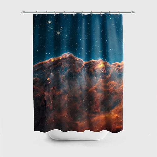 Шторка для ванной Туманность Киля наблюдаемая телескопом Уэбба / 3D-принт – фото 1