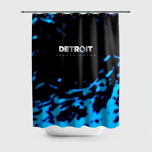 Шторка для ванной Detroit become human голубая кровь / 3D-принт – фото 1