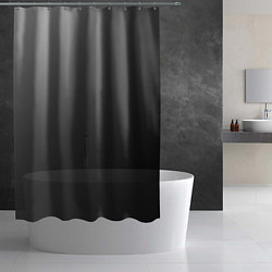 Шторка для душа Черно-белый диагональный градиент, цвет: 3D-принт — фото 2