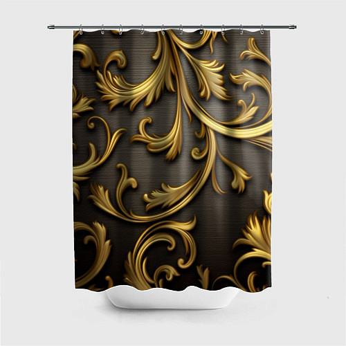 Шторка для ванной Gold abstract / 3D-принт – фото 1