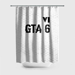 Шторка для ванной GTA 6 glitch на светлом фоне посередине