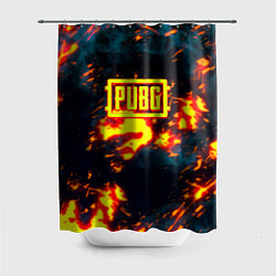 Шторка для душа PUBG огненое лого, цвет: 3D-принт