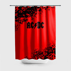 Шторка для ванной AC DC skull rock краски