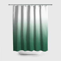 Шторка для ванной Туманный градиент бело-зелёный
