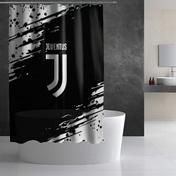 Шторка для душа Juventus спорт краски, цвет: 3D-принт — фото 2