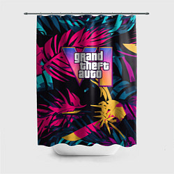 Шторка для ванной GTA 6 logo abstract