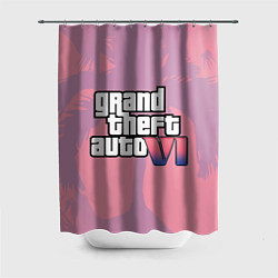 Шторка для ванной GTA 6 pink