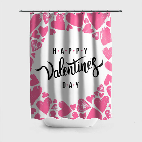 Шторка для ванной Valentines day / 3D-принт – фото 1