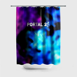 Шторка для душа Portal неоновый градиент, цвет: 3D-принт