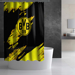 Шторка для душа Боруссия Дортмунд желтый спорт, цвет: 3D-принт — фото 2