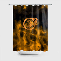 Шторка для душа Half life orange flame valve, цвет: 3D-принт